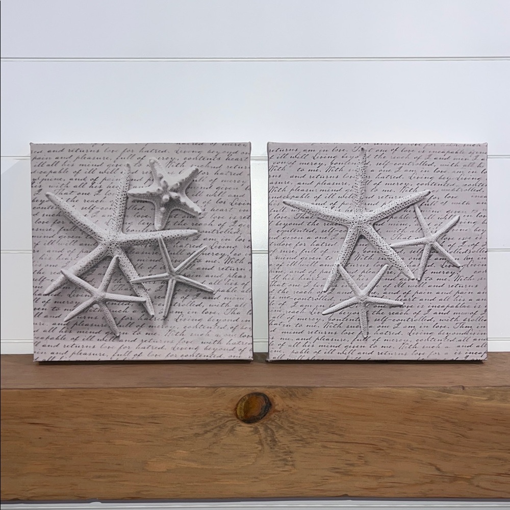 Coastal Starfish Mixed Media Art